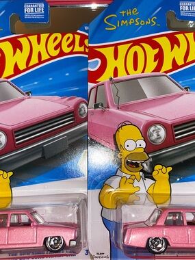 2026 HOT WHEELS THE SIMPSONS FAMILY CAR SCREEN TIME / LOT of 2 / E CASE